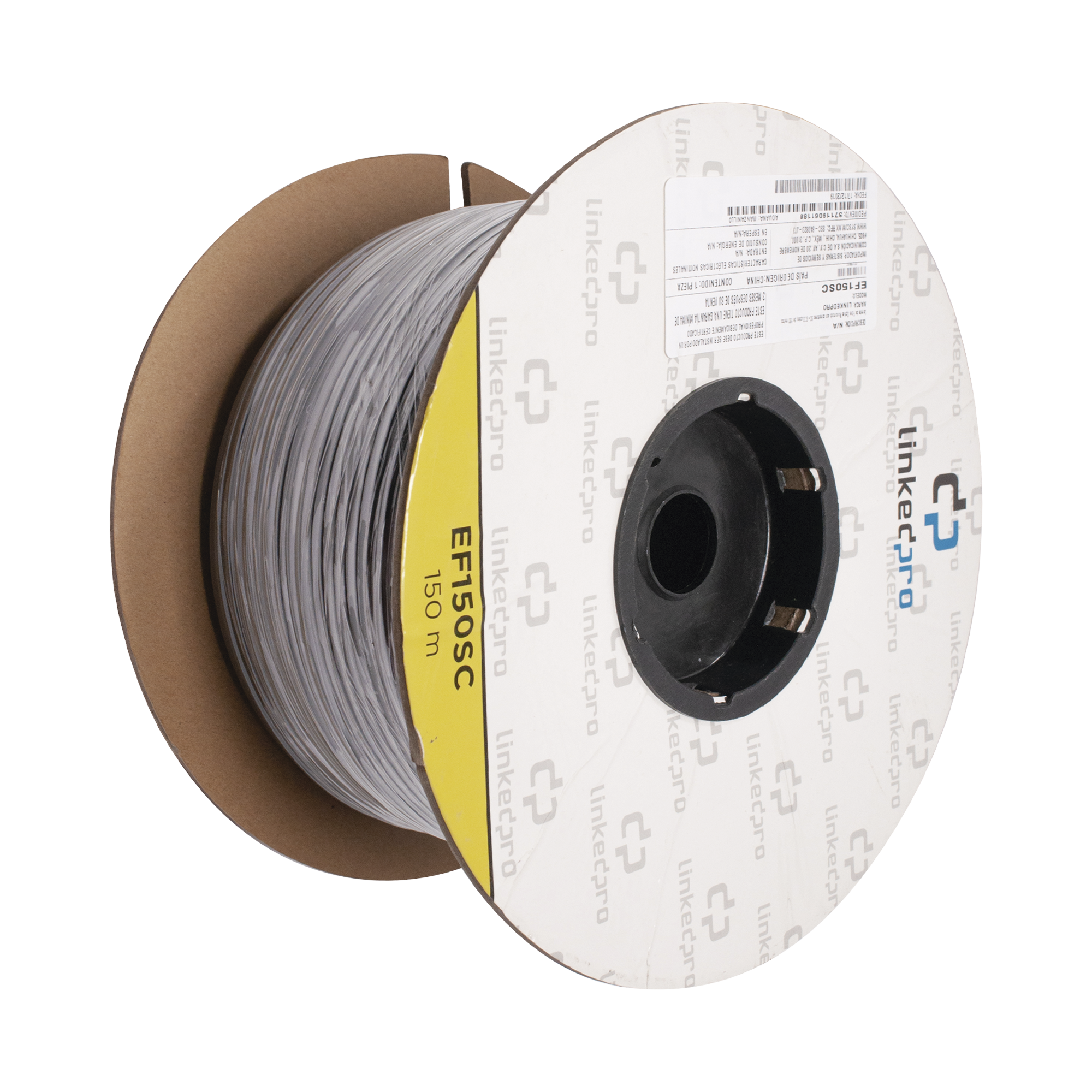 Carrete de Fibra Óptica Monomodo con conectores SC-SC Duplex, Reforzada con Kevlar, de 150 metros Carrete de Fibra Óptica Monomodo con conectores SC-SC Duplex, Reforzada con Kevlar, de 150 metros
